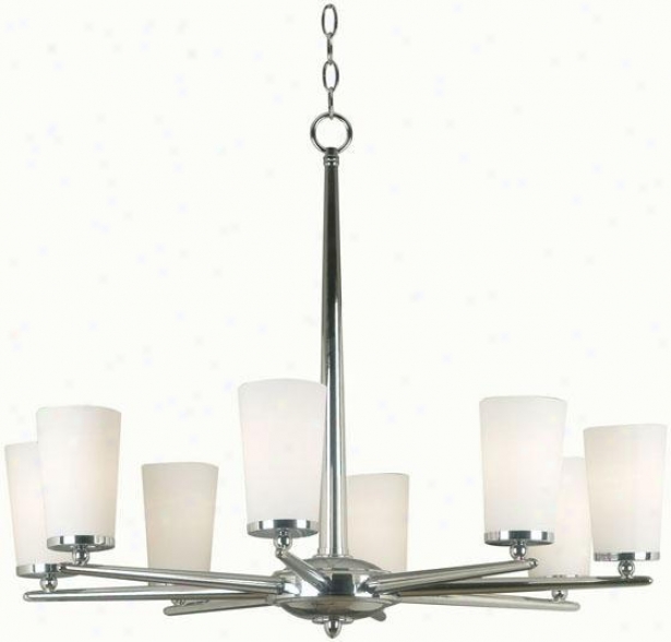 "aerial 8-light Chandelier - 25""hx32""d, Steel Gray Nickel"