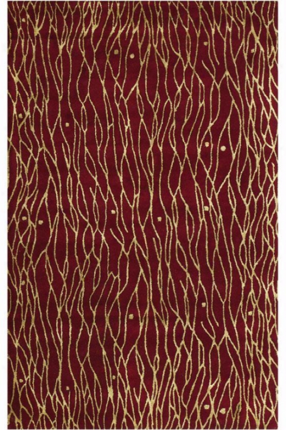 "aftershock Area Rug - 2'6""x4'6"", Burgundy"