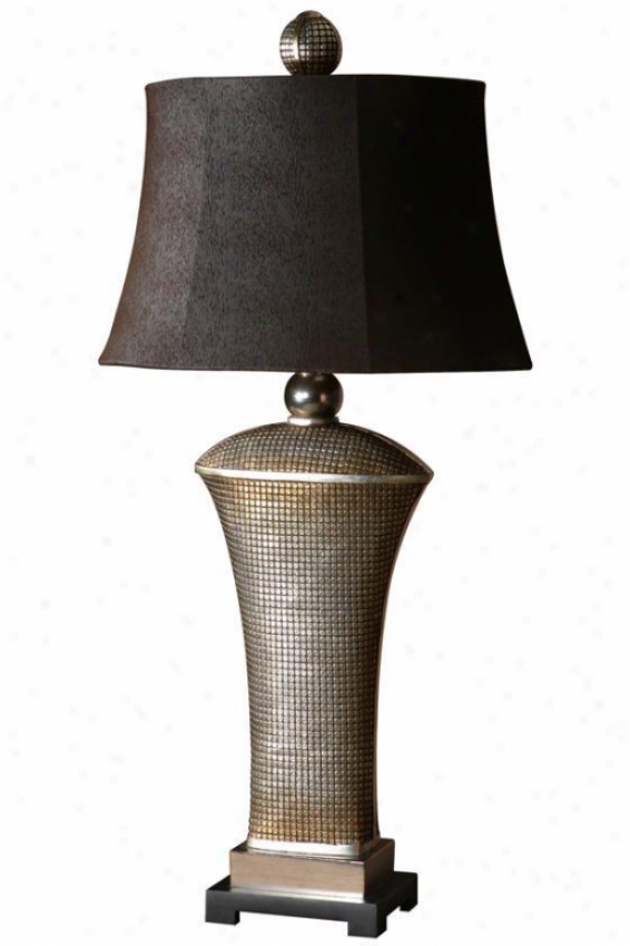 "Ab~ Table Lamp - 36.5""hx18""w, Silver"