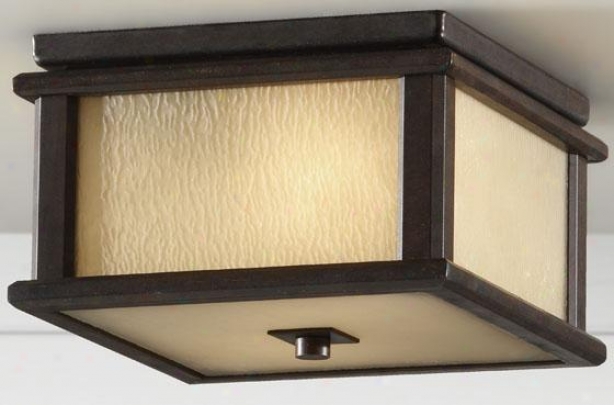 "aiden Outdoor Flush Mount - 5.5""h X9""w, Woodland Bronze"