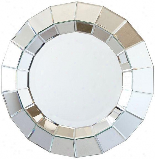 "ainsworth Round Beveled Wall Mirror - 28.5""d, Silver"