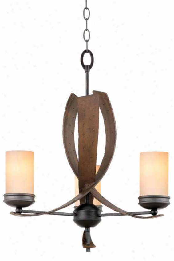 Aizen Chandelier - Three Light, Tan Opal