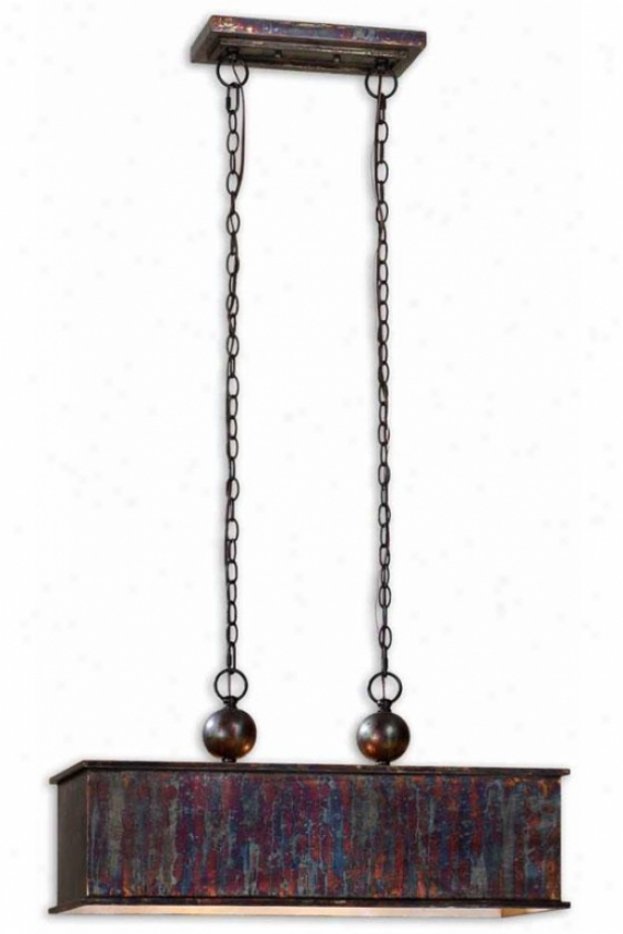 Albiano Rectangular Hanging appendage - 2 Light, Bronze