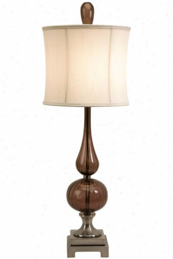 "alex Glass Lamp - 33.25""hx12""d, Purple"