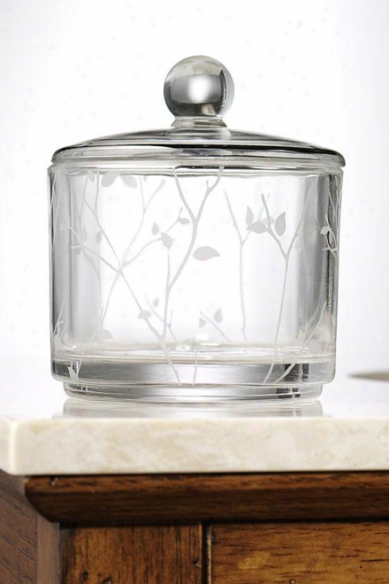 Alhambra Cotton Jar - Cotton Jar, Glass W/platinm