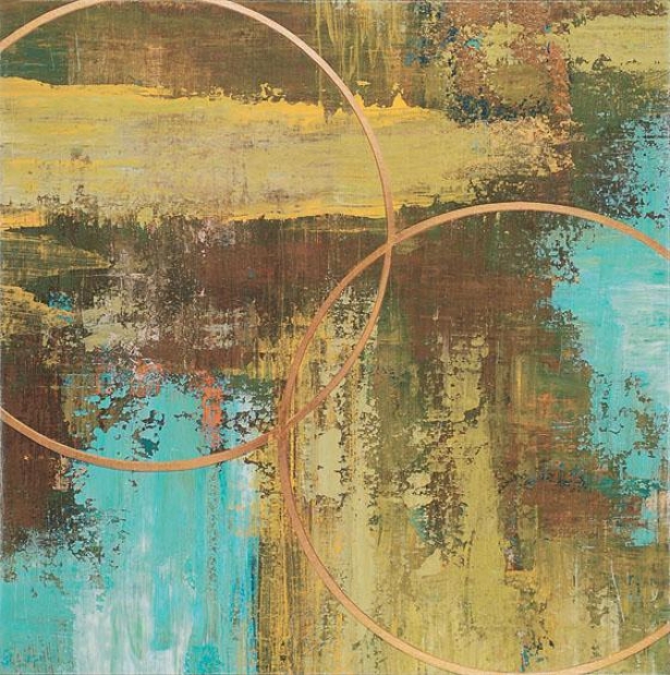 "aaller Chartreuse Wall Art - 32""squarex2""d, Turquoise"