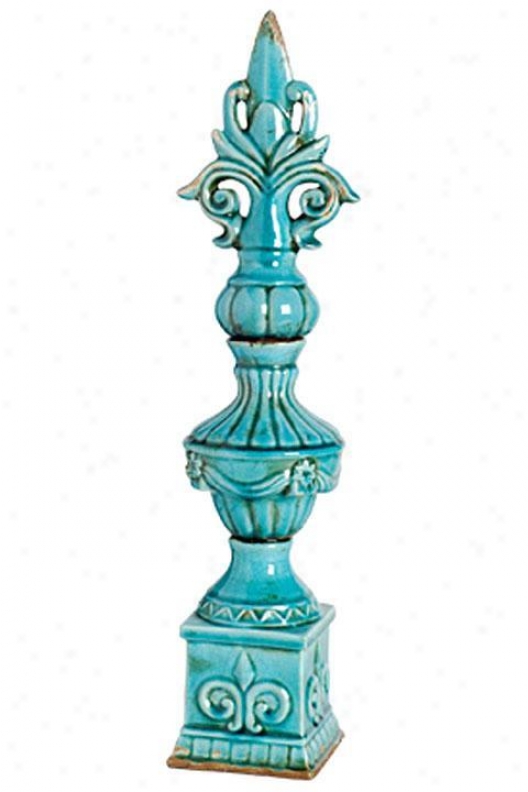 "andrea Finial - 5""dx23""h, Blue"