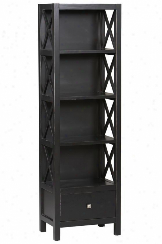 "anna Narrow Bookcase - 72""hx22""w, Black"