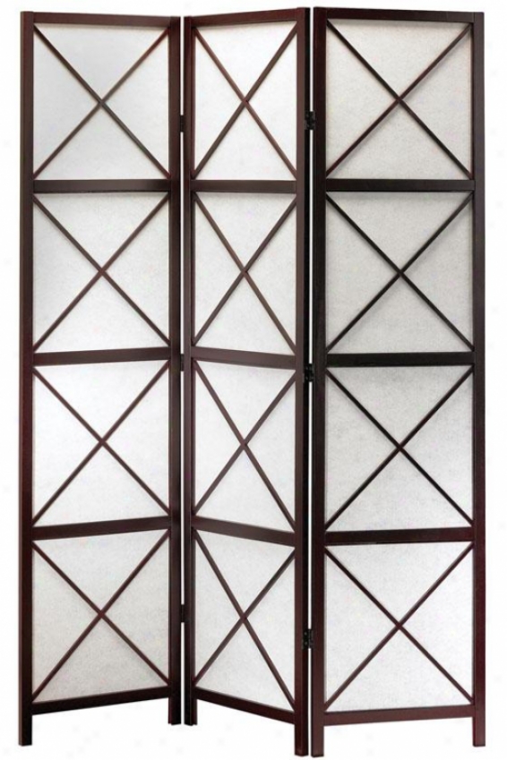 "ape xFolding Screen - 70""hx52""wx1""d, Brown Wood"