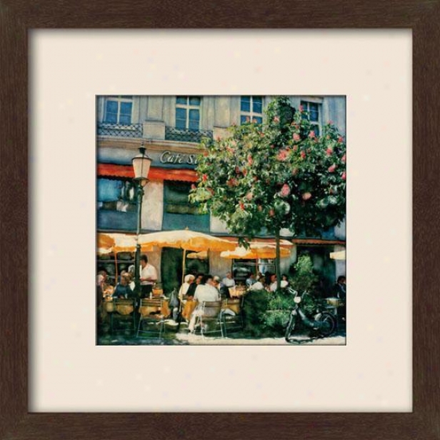 "apres Midi Framed Wall Art - 27""hx27""w, Matted Espresso"