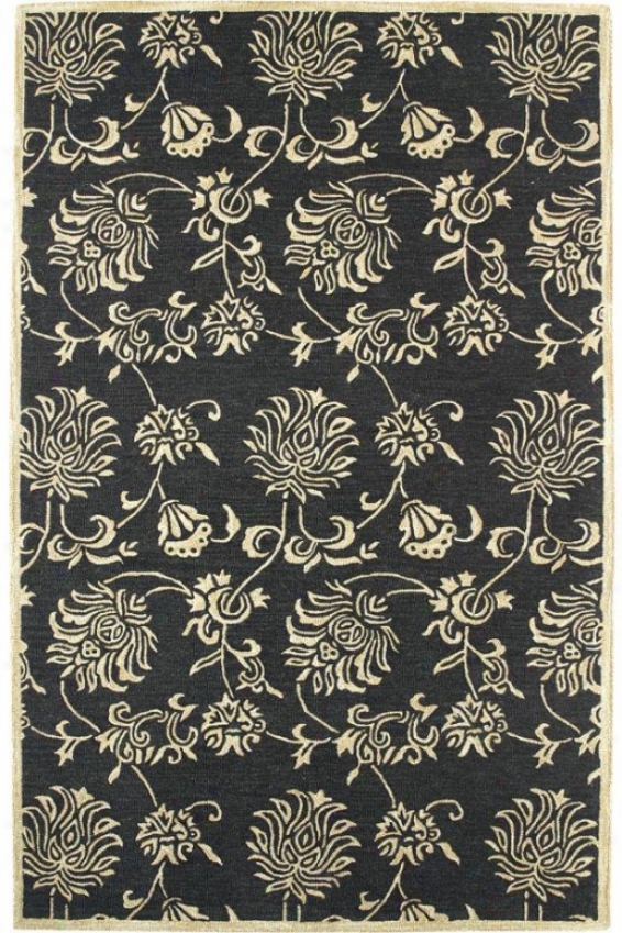 Arabesque Area Rug - 9'2x12'10, Black