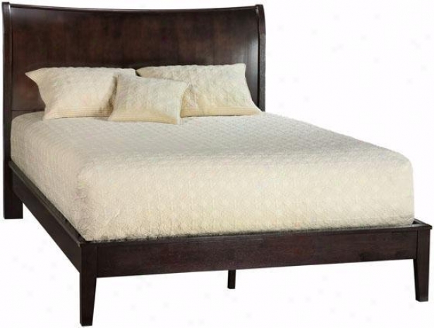 Arcadia Platform Bed - King, Coffee Brown