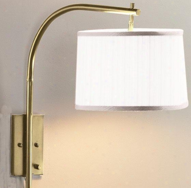 Arch Medium Swing-arm Pin-up Lamp - White, Copper Brass