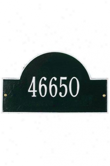 Arch One-line Standard Wail Address Plaque-  Stadnard/1 Line, Black