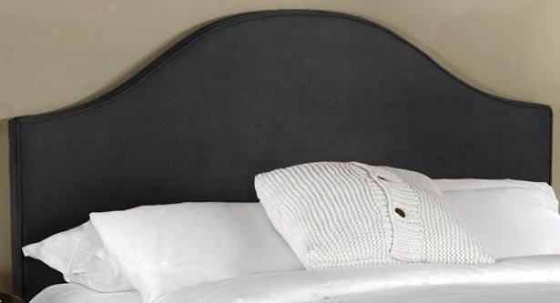 Arched Headboard - King, Microsuede Blk