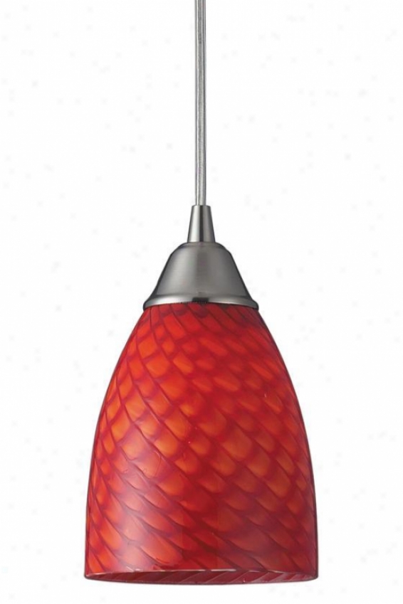 "arco Belano 1-light Pendant - 8""x5"", Red"