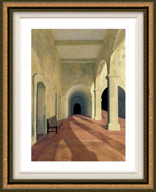 "arcos Viejos Framed Wall Skill - 38""hx32""w, Floated Gold"