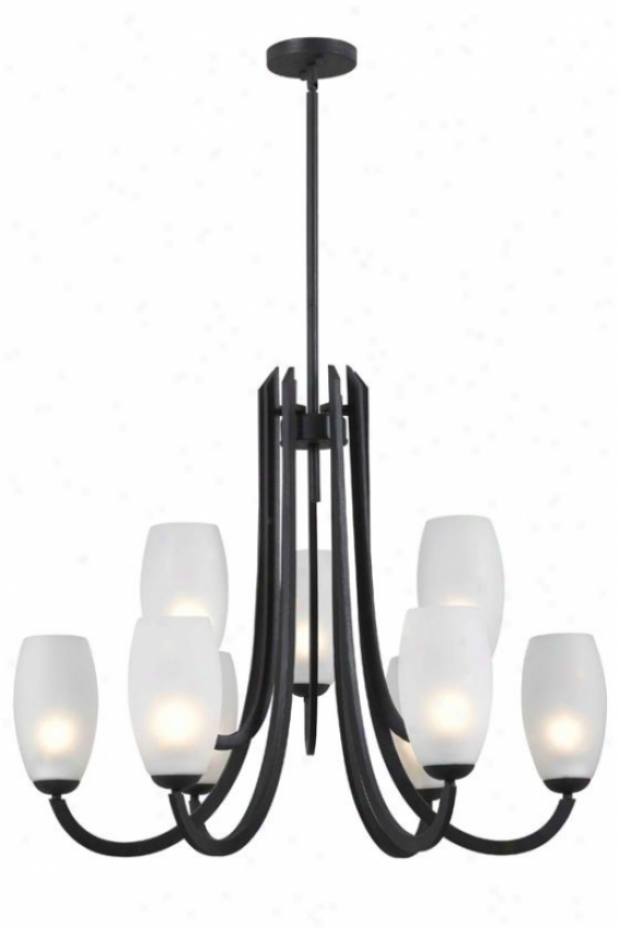 Arianne 9-light Chandelier - 9-light, Forged Graphite