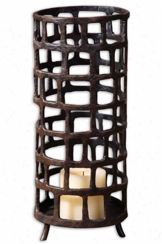 "arig Candleholder - 6""h X 6""w, Black"