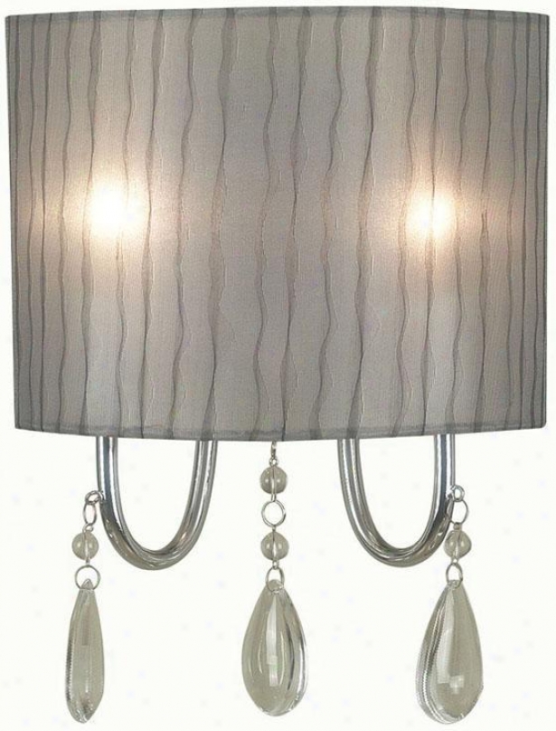 "arpeggio 2-light Wall Sconce - 13""hx9""w, Silver Chrome"