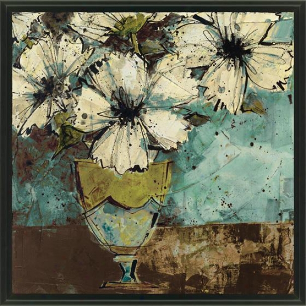 Arrangement Ii Wall Art - Black Frame, Blue