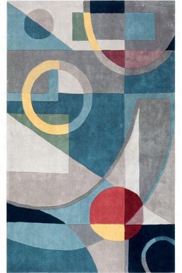 "Trade Deco Area Rug - 7'6""x9'6"", Blue"