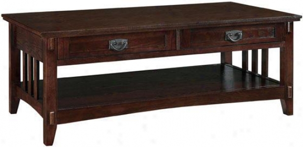 "artisan Coffee Table - 18""hx47.5""w, Brown Oak"