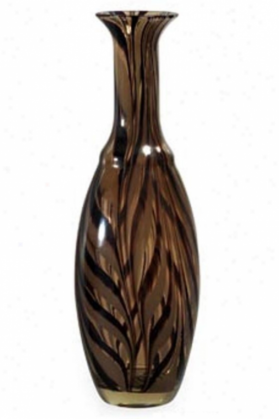 Asha Swirl Vase - Glass, Brown