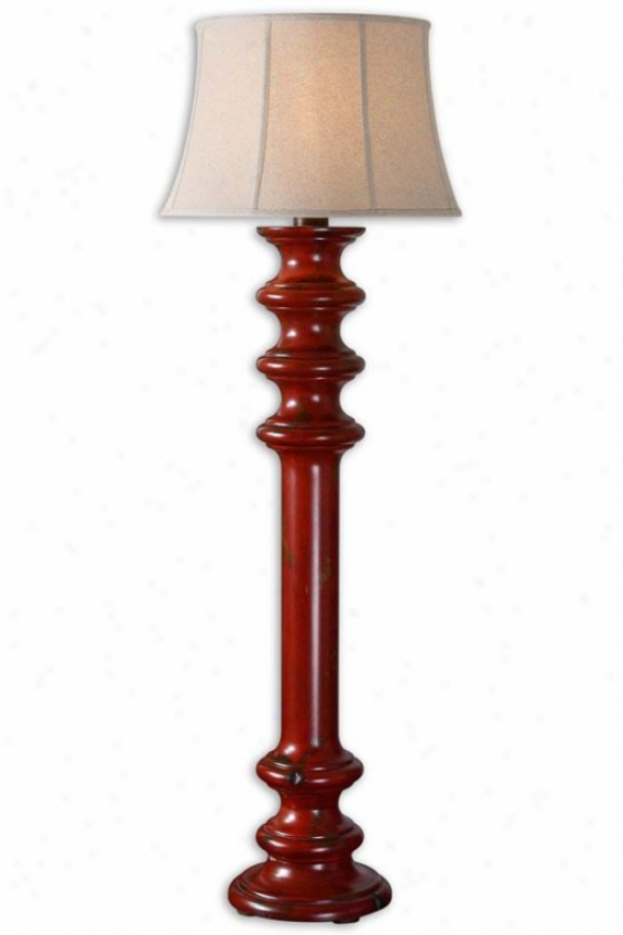 "asher Floor Lamp - 65""h X 22""w, Dark Red"