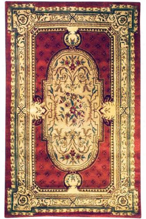 "aubusson I Area Rug - 9'6""x13'6"", Red"