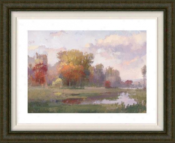 "autumn Cove Framed Wall Aet - 32""hx40""w, Fltd Burlwood"