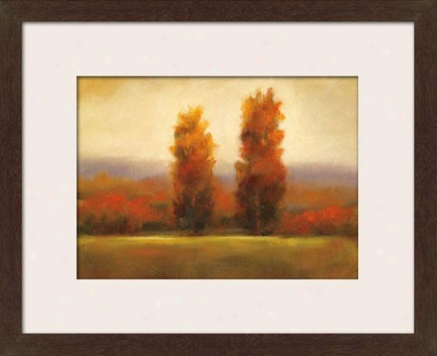 Fall Dusk I Framed Wall Art - I, Matted Espresso