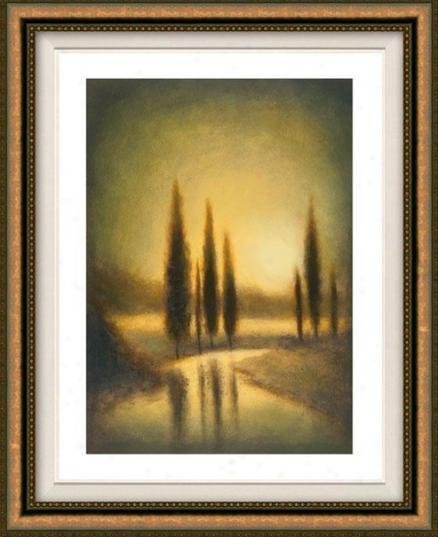 Autumn Oasis Ii Framed Wall Practical knowledge - Ii, Floated Gold