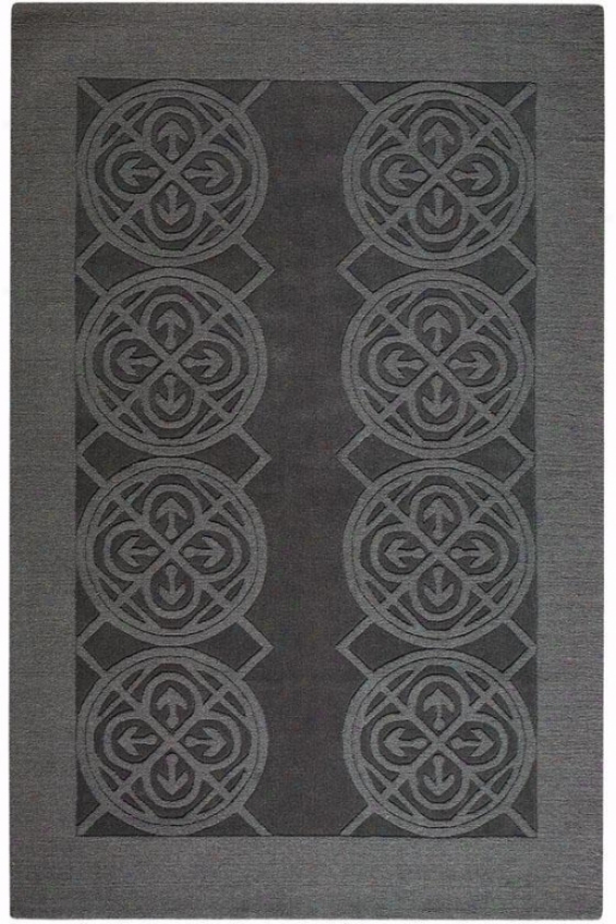 "balkan Rug - 5'9"" Round, Gray"