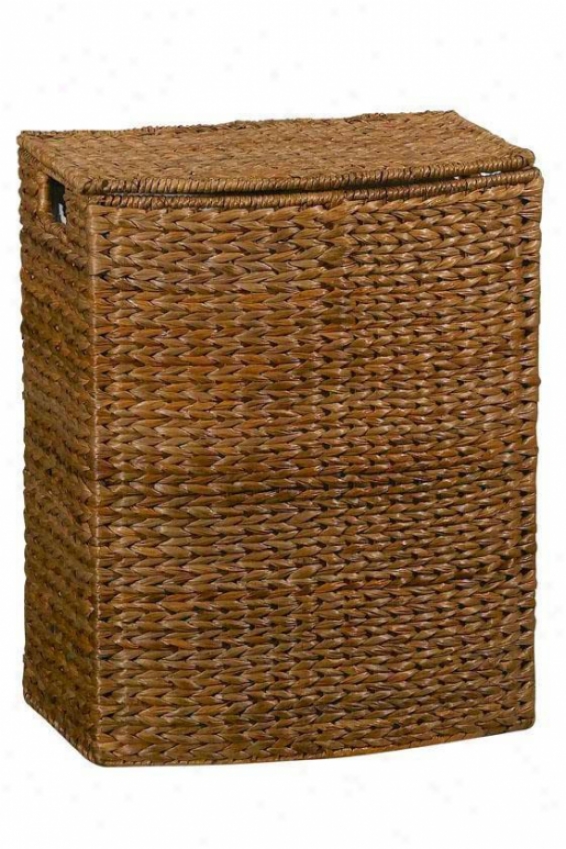 "banana-leaf 18""w Rectangular Clothes Laundry Hamper - Rctnglr 18""w, Brown"