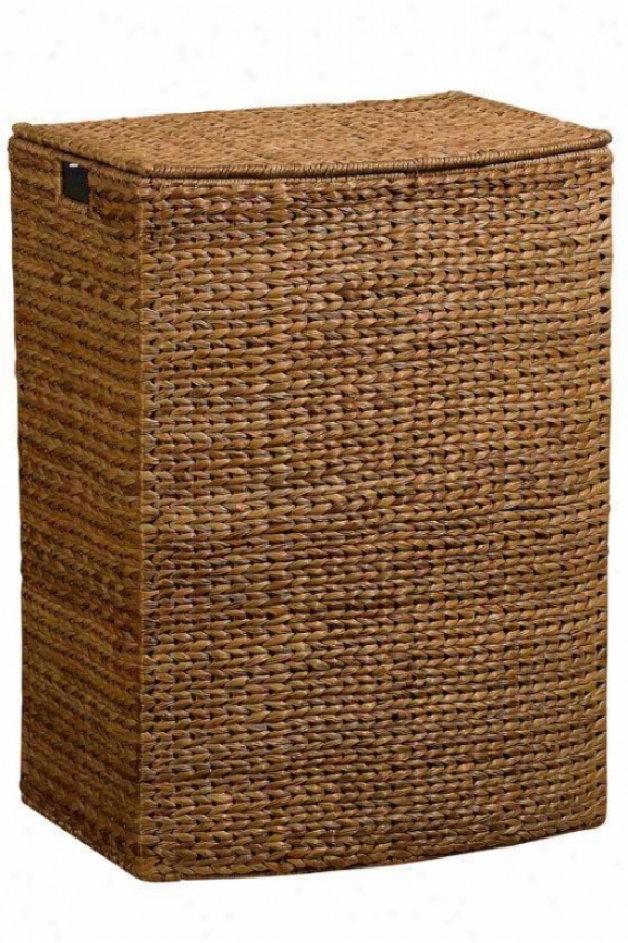 "banana-leaf 24""w Rectangular Clothes Laundry Hamper - Rctnglr 24""w, Brown"