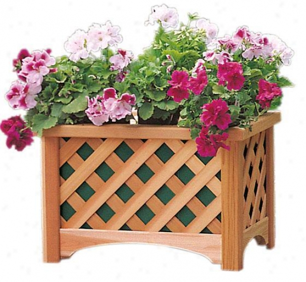 "bancroft Windsor Rectangle Planter - 17""hx25""wx19""d, Maroon"