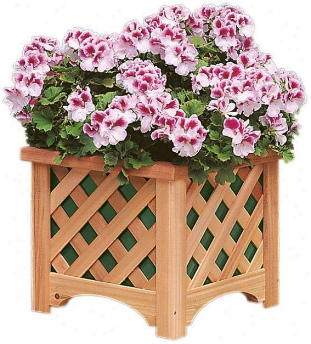 "bancroft Windsor Square Planter - 17""h X 19""sq, Maroon"