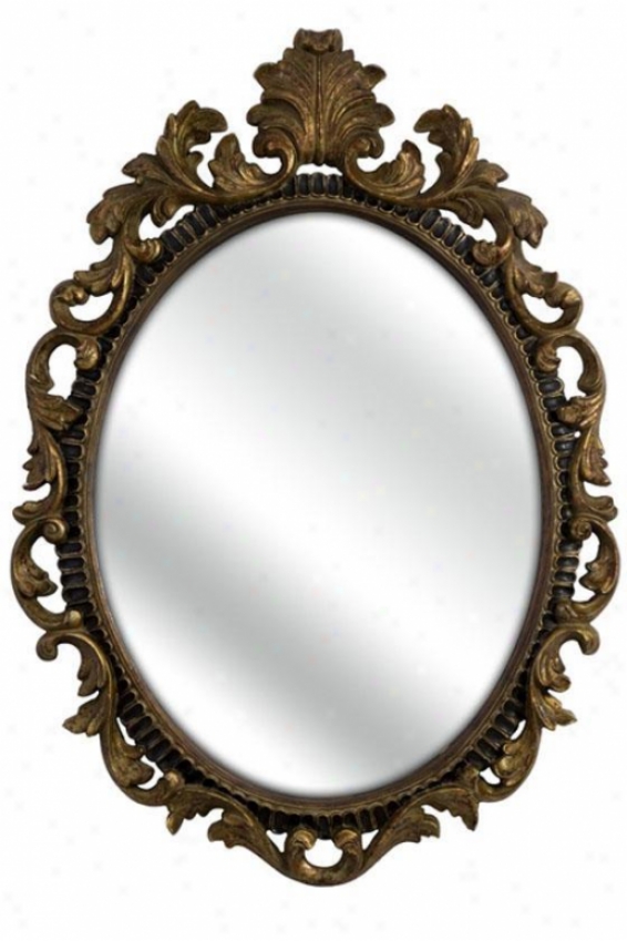 "baroque Mirror - 48""hx34""w, Brown"