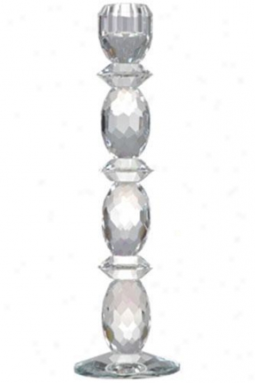 "basston Lead Crystal Candlestick - 12""h, Crystal"