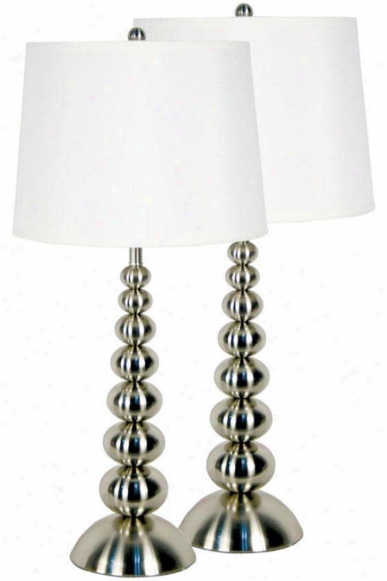 "baubles Table Lamps - 2-pack - 30""hx14""d, Grey Steel"