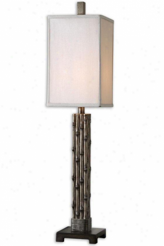 "baubusa Buffet Lamp - 37""h, Burnish Silver"