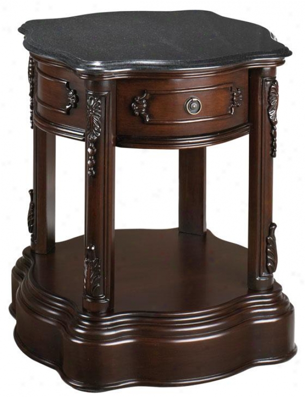 "baymont 24.5""h Side End Table - 24.5""hx21""w, Plymth Brw Mhgn"