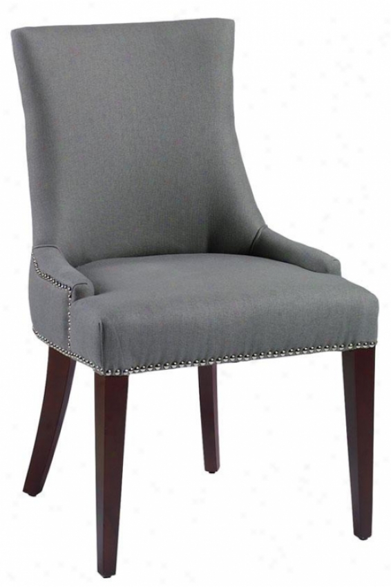 "becca Nailhead Dining Chair - 36""hx22""w, Blue/gray Linen"