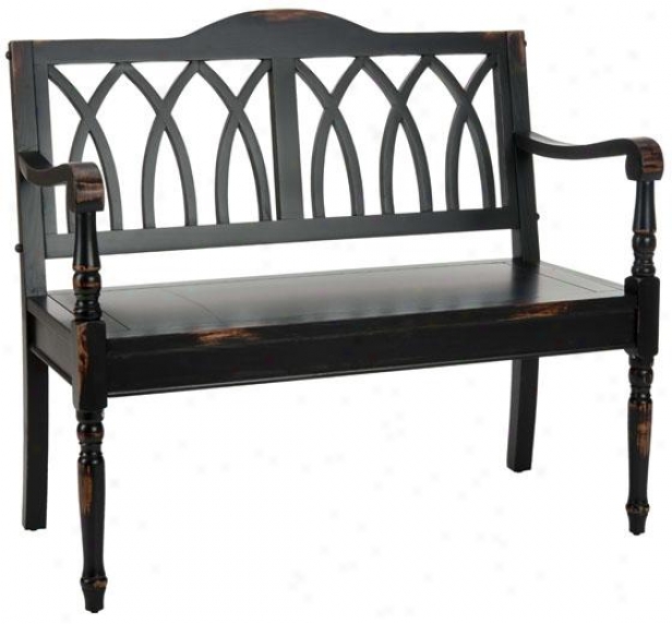 Benjamin Bench - 36hx40wx20d, Negro