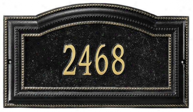 Bevolo One-line Estate Lawn Address Marker - Estate 1 Line, Black