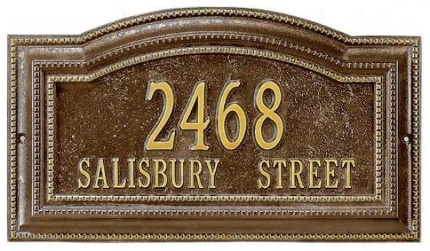 Bevolo Two-line Estate Lawn Address Marker - Estate 2 Line, Copper