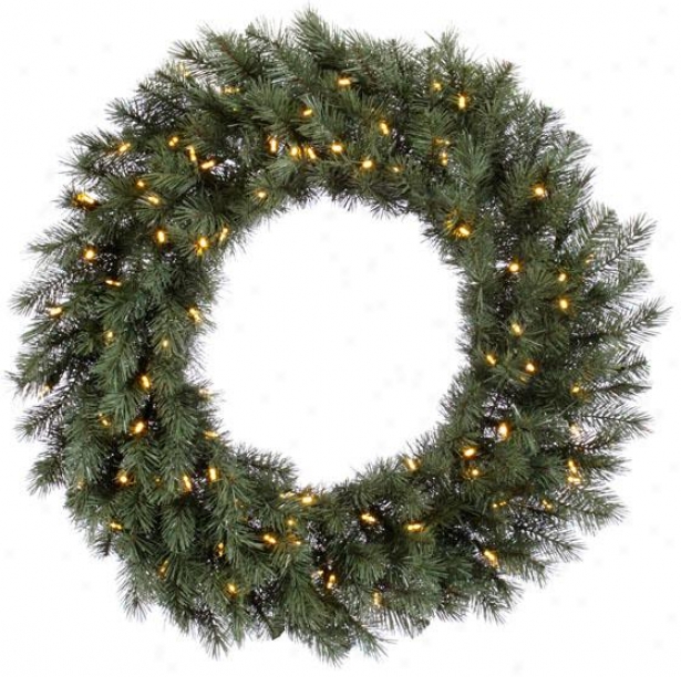 "blue Albany Spruce Wreath - 36""l, White"