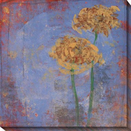 Blue Floral Ii Canvas Wall Art - Ii, Blue