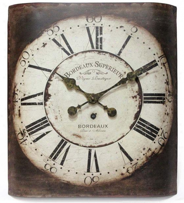 "bordeaux Wall Clock - 19.75""hx17.25""w, Copper"